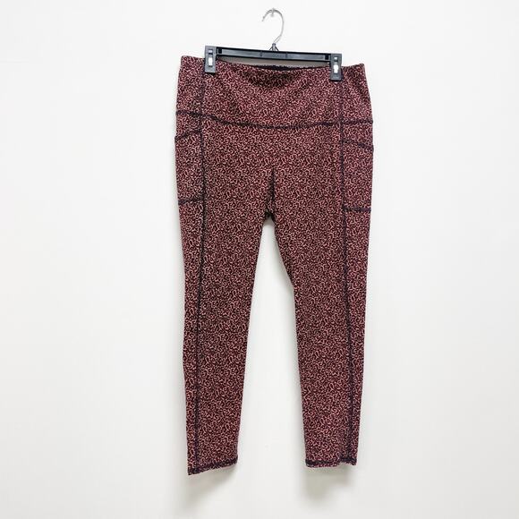 Chico's Pants - Chico’s Zenergy Women's 2P Brown Leopard Print Side Pockets Athleisure Leggings